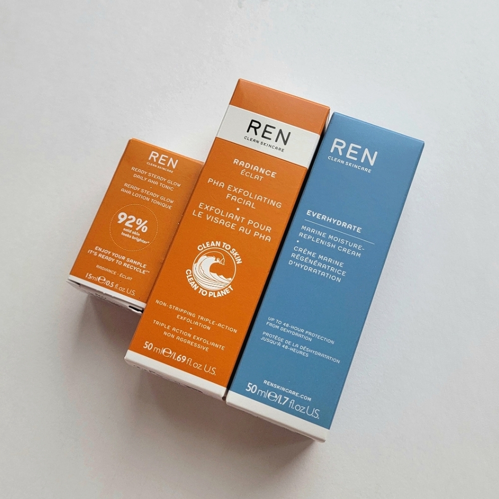 SOLD Ren Glow AHATonic Everhydrate Moisturizer Radiance PHAExfoliating FacialNIB